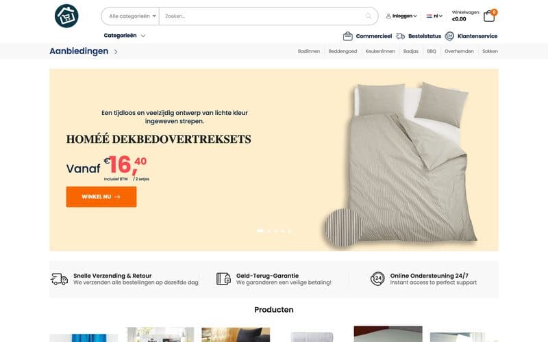 Screenshot of the UniKoop e-commerce